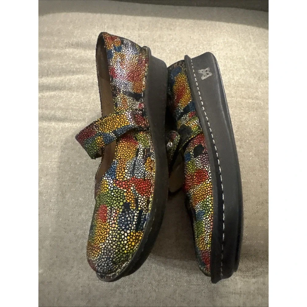 Algeria FEL-180 Mary Jane Stained Glass Shoes Hook & Loop Strap  EU Sz 41 US 9.5 - Picture 6 of 13